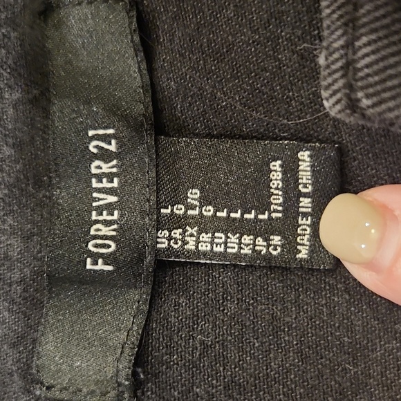 Forever 21 Black Distressed Jean Jacket Size L! - Picture 2 of 7